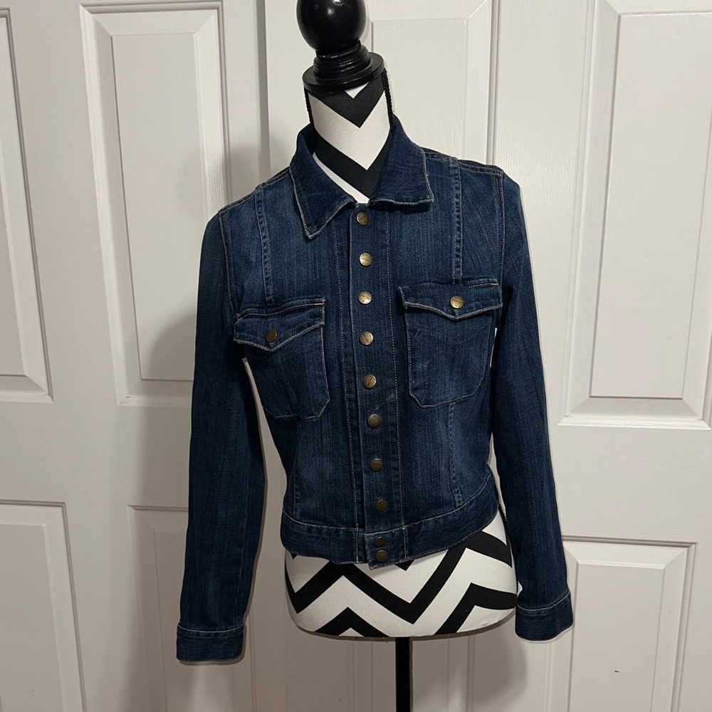 Current/Elliott Blue The Snap Jean Jacket